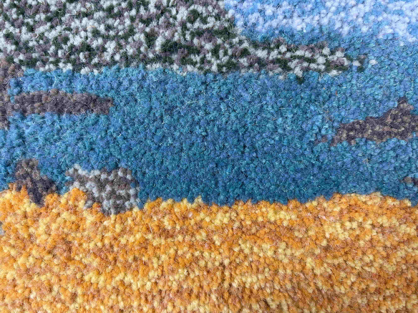 Hand Tufted 'Seascape' framed wall hangings