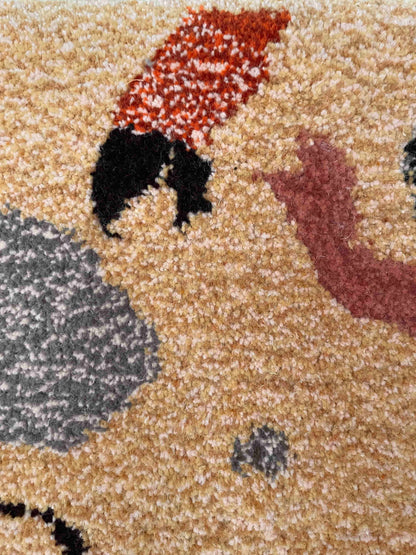 'Abyss' Star Fish sandy yellow tufted rug