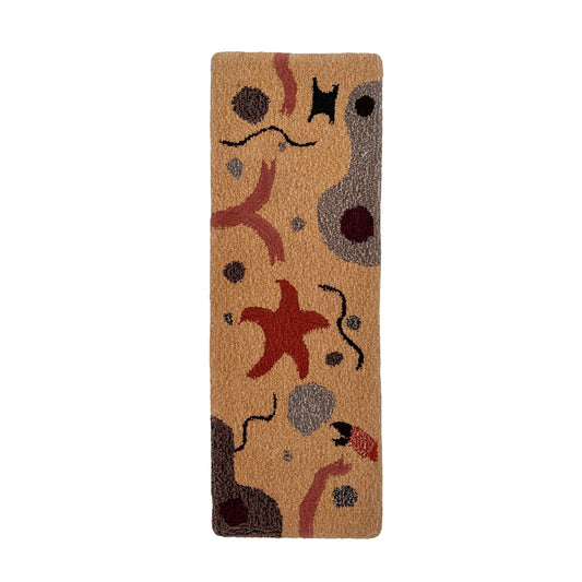 'Abyss' Star Fish sandy yellow tufted rug