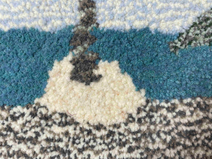 Hand Tufted 'Seascape' framed wall hangings
