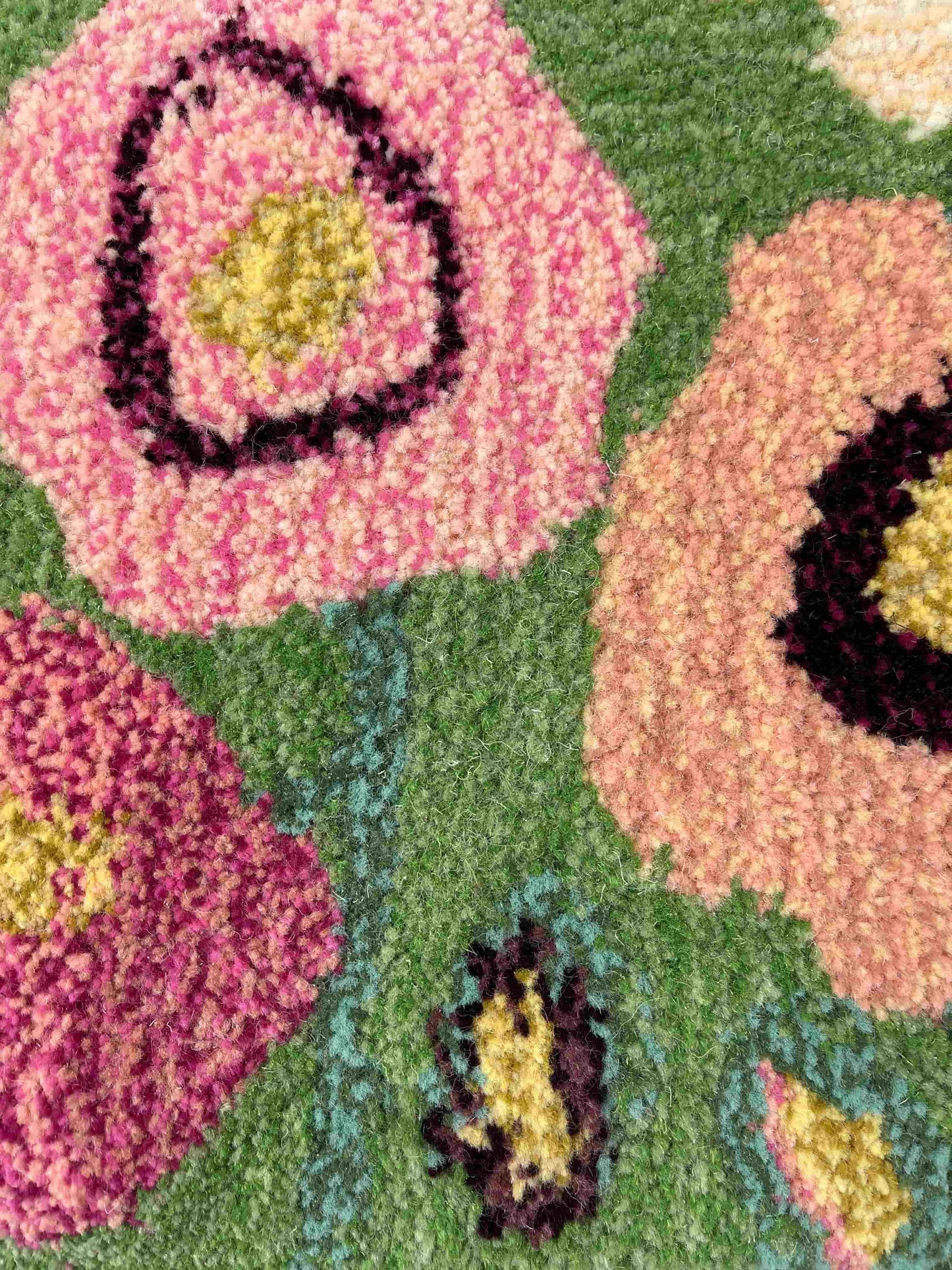 Hand Tufted 'Flower' wall hangings