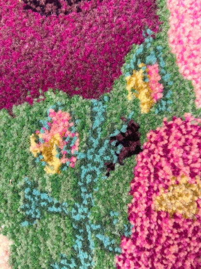 Hand Tufted 'Flower' wall hangings