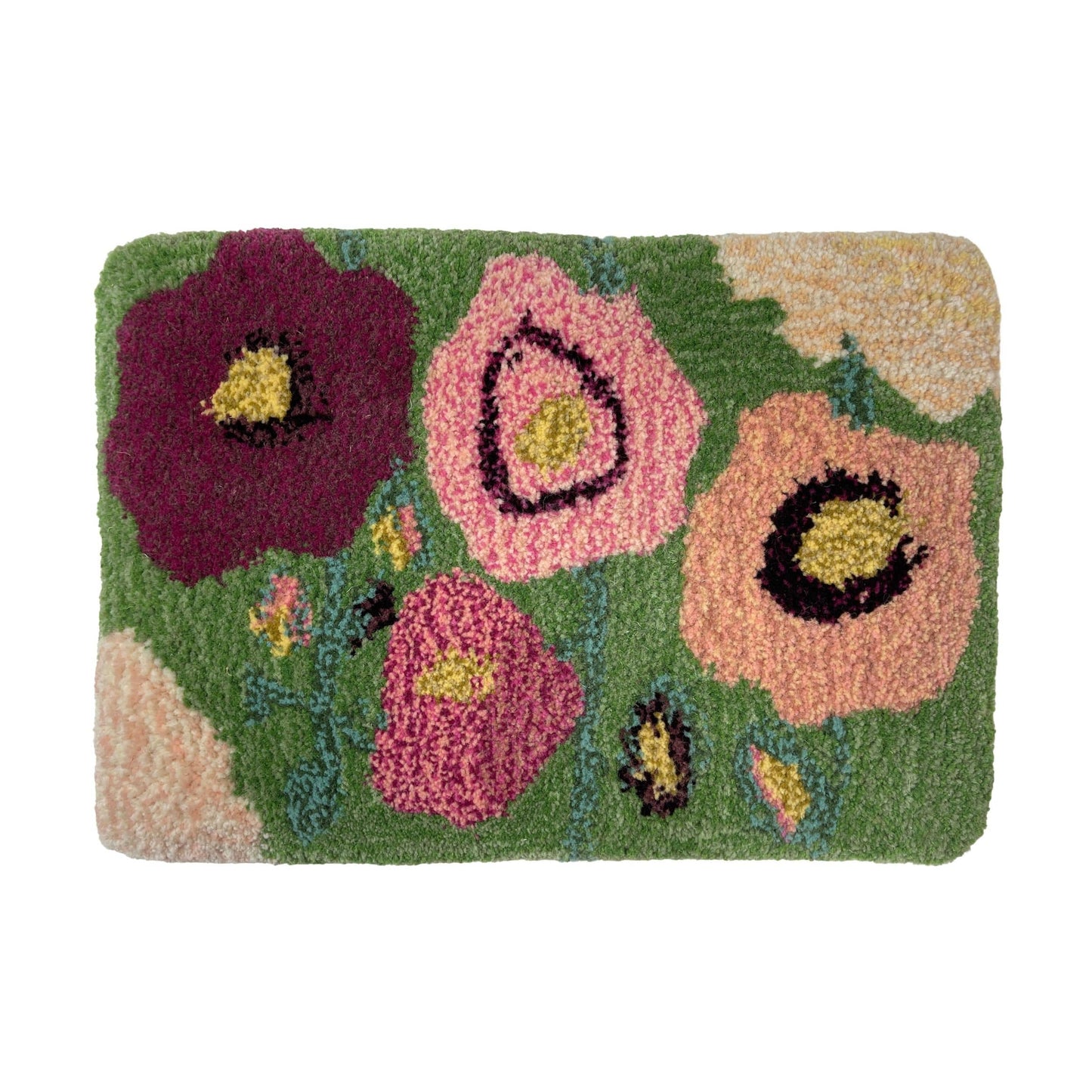 Hand Tufted 'Flower' wall hangings