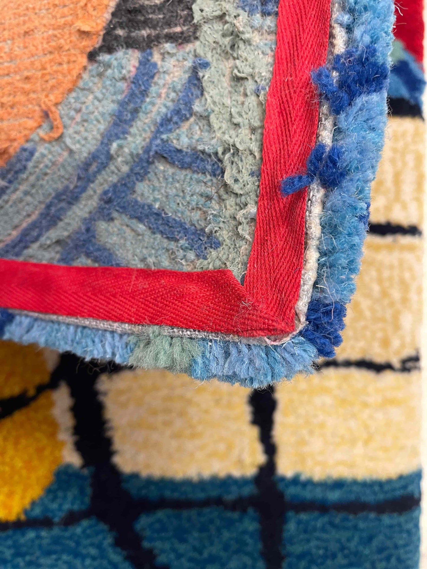 'Quay' Hand tufted blue harbour tufted small rug