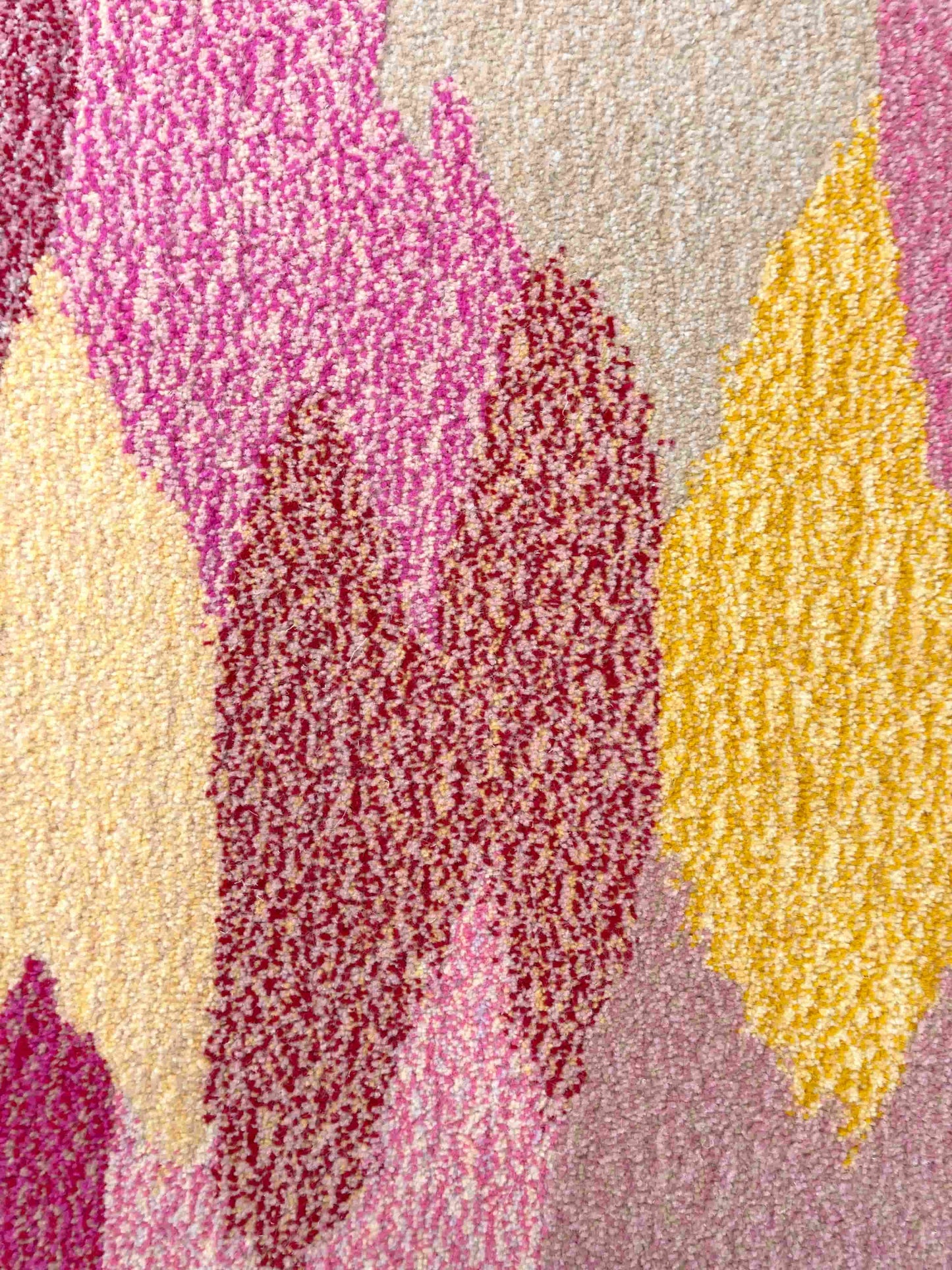 'Petal' Hand tufted small cream, yellow and candy pink tufted rug