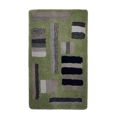 'Sage' Hand tufted sage green tufted small rug