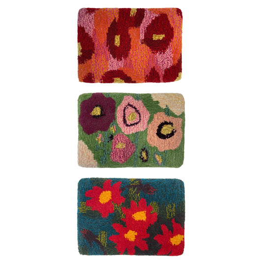 Hand Tufted 'Flower' wall hangings