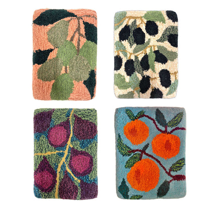 Hand Tufted Fruit and Veg tufted wall hangings