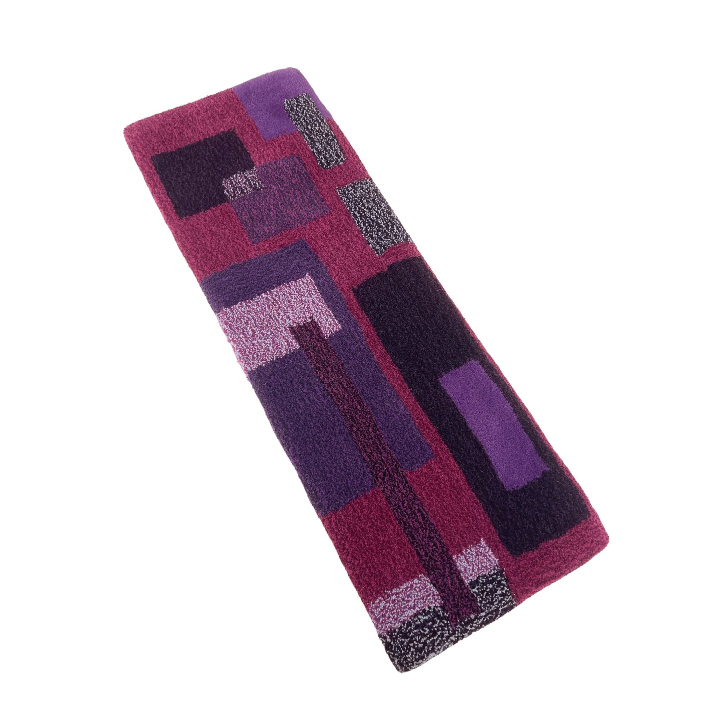 'Berry' Hand tufted purple, violet and mauve small tufted rug