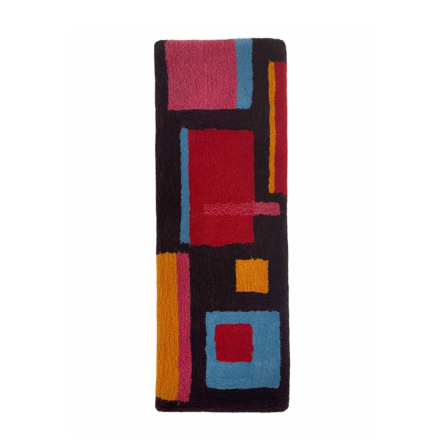 'Golden Hour' Hand tufted purple, blue and red small tufted rug