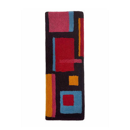 'Golden Hour' Hand tufted purple, blue and red small tufted rug