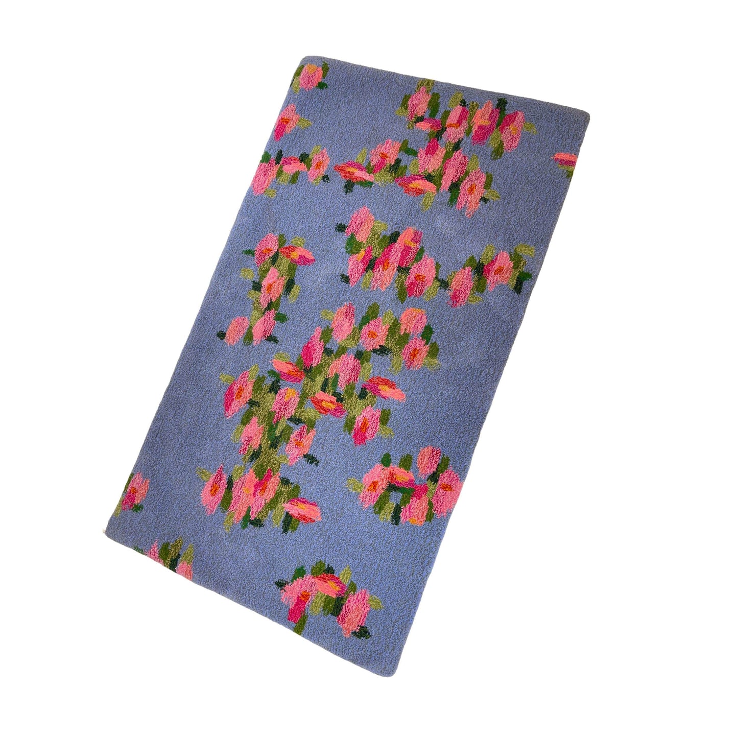 'Pomponella' Hand tufted floral lilac and pink large tufted rug