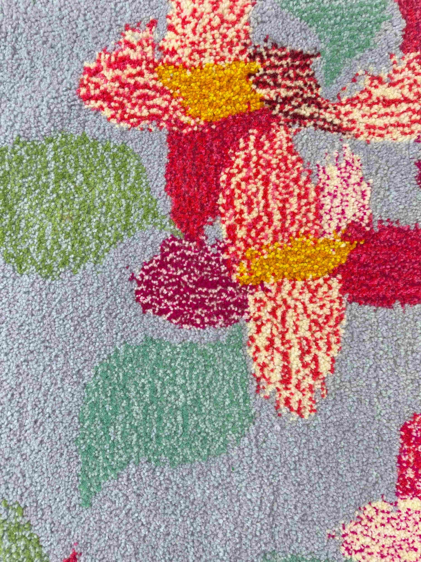 'Rosy' Hand tufted lilac, candy pink and sage green small tufted runner rug