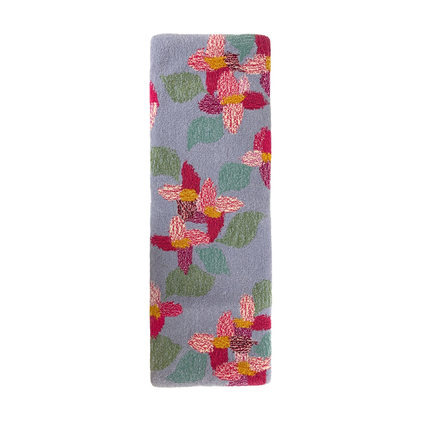 'Rosy' Hand tufted lilac, candy pink and sage green small tufted runner rug